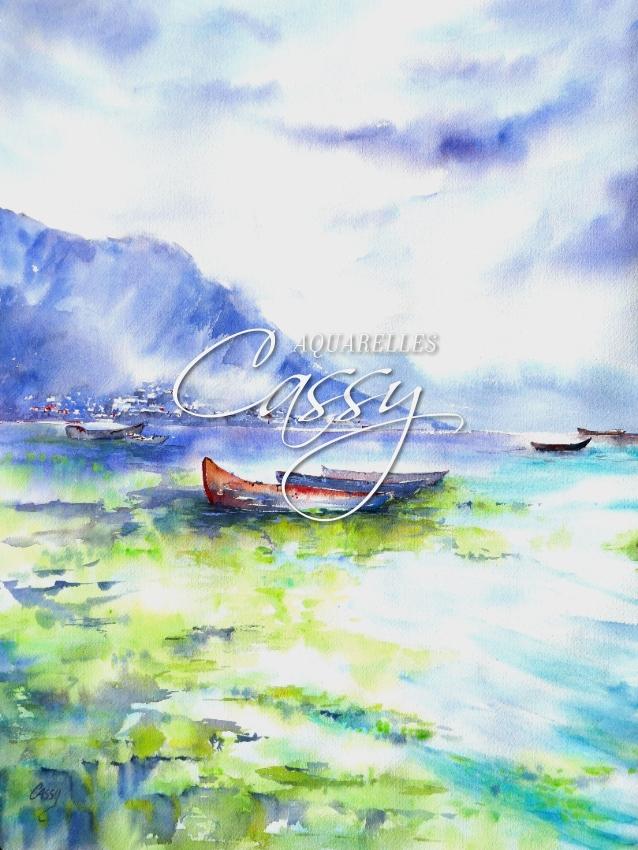 Barques au Repos 2023 - 61 cm X 46 cm